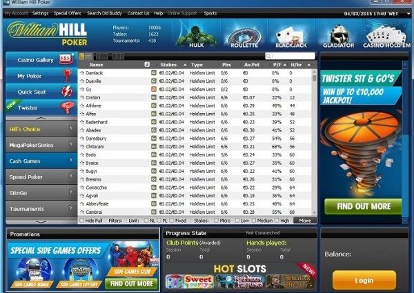 William hill online poker download game